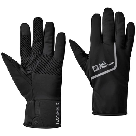 Легкие перчатки Jack Wolfskin Morobbia - черные black
