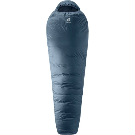 Пуховый спальный мешок Deuter Astro 500 EL -2C/28F - на молнии слева - морской пехотинец-чернильный