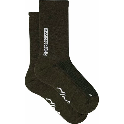 Велосипедные носки Fingerscrossed Merino Silk, оливковые