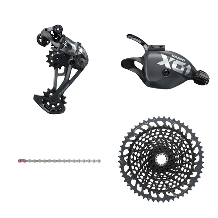 Комплект SRAM X01 Eagle 1x12 10–52T, чёрно-серый