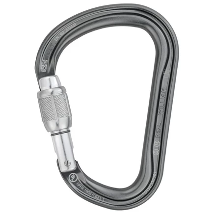 Карабин Petzl William асимметричный с винтовым замком, серый