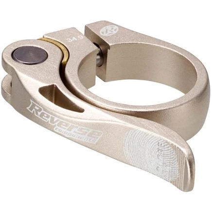 Подседельный хомут Reverse Components Long Life 34,9 мм, металлик