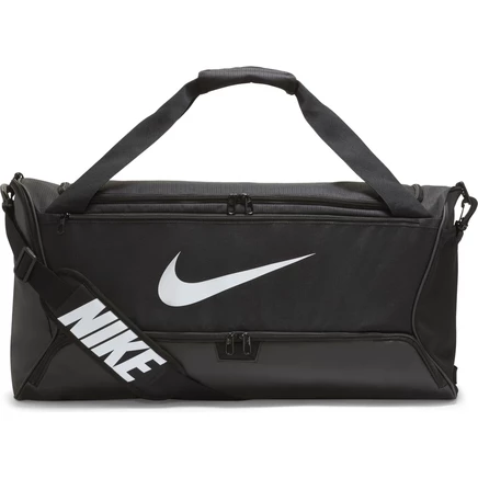 Спортивная сумка для тренировок Nike Brasilia 9.5 объемом 60 л (средняя) - черный/черно-белая DH7710-010 black