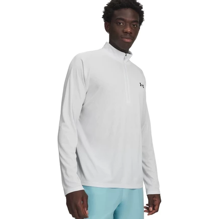 Мужская футболка с молнией Under Armour Tech, серо-черная