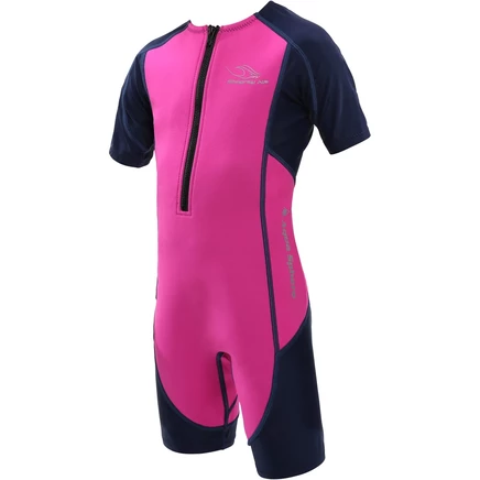 Детский неопреновый костюм AQUASPHERE Stingray HP с коротким рукавом - Розовый/Темно-синий розовый