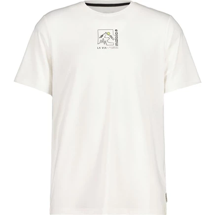 Малоха Шнайберм. Мужская футболка Mountain Tee - белая с тонировкой 1148 white