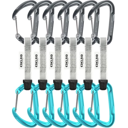 Оттяжка Edelrid Pure Wire 10 см, 6 шт., серо-бирюзовая