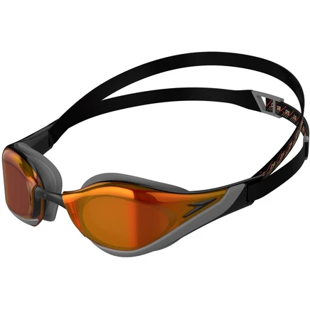 Зеркальные очки для плавания Speedo Fastskin Pure Focus - черный /оранжево-золотистый