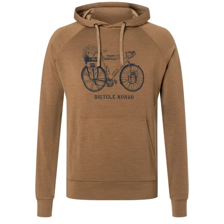 Мужское худи Super.Natural Favourite Bicycle, коричневое