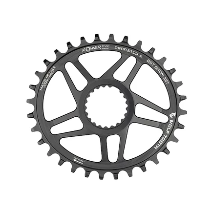 Эллиптическая цепь Wolf Tooth PowerTrac для прямого крепления Shimano | Овальная | Drop-Stop B | смещение на 3 мм | Усиление - 32 зуба - черный black