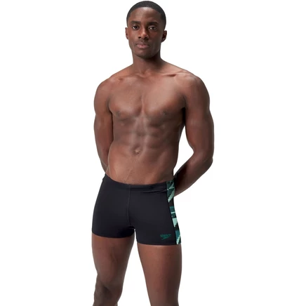 Мужские плавки Speedo Hyperboom Panel Aquashort - черный/темно-бирюзовый