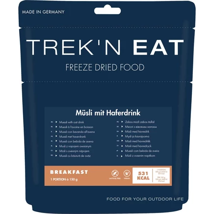 Сухие мюсли Trek N Eat с овсяным напитком, 150 г