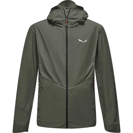 Мужская ветровка Salewa Pedroc Wind с капюшоном, оливковая