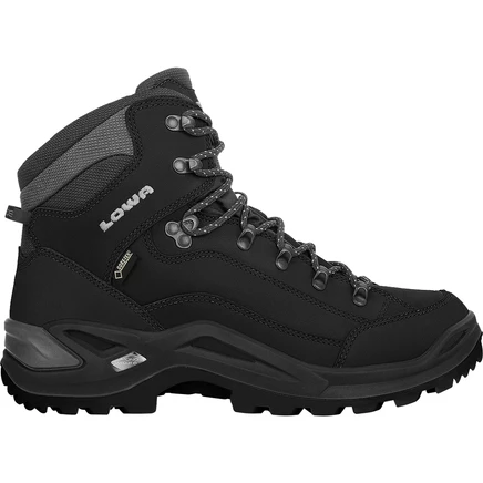 Мужские походные ботинки LOWA Renegade GTX среднего размера - темно-черный