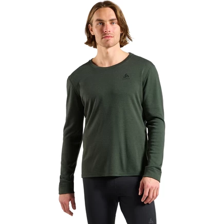 Мужской термолонгслив Odlo Merino 260, зеленый