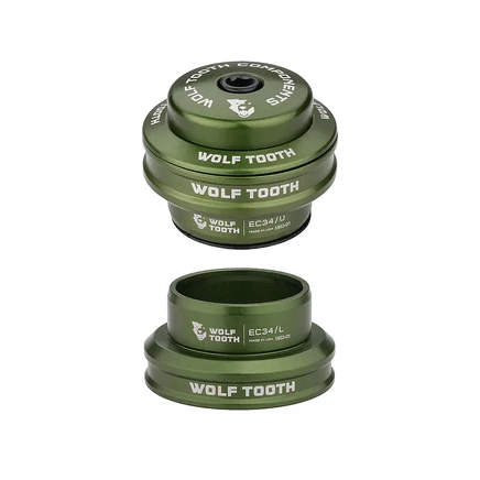 Рулевая колонка Wolf Tooth Premium 1 1/8″ EC34, оливковая