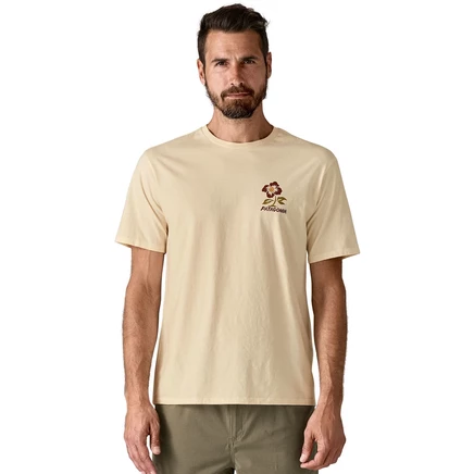 Мужская футболка Patagonia Balance Organic - Peace Seeds: Неокрашенный натуральный беж
