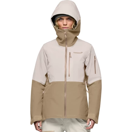 Женская куртка Norrona lofoten Gore-Tex - овсяно-бежевый