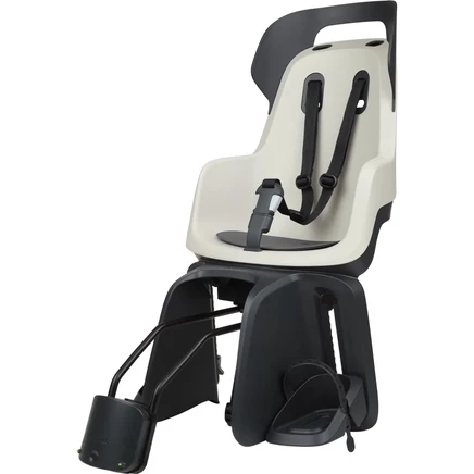 Детское велокресло Bobike GO 1P Reclining на раму, черно‑бежевое