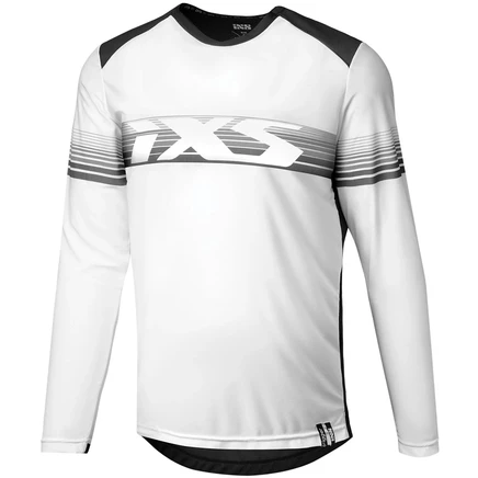 Мужская майка с длинным рукавом iXS Trigger Lite 1.1 MTB - белый/черно-белый