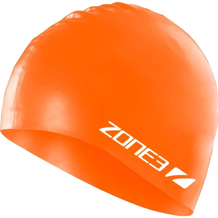 Силиконовая шапочка для плавания Zone3 - hi-vis orange оранжевый