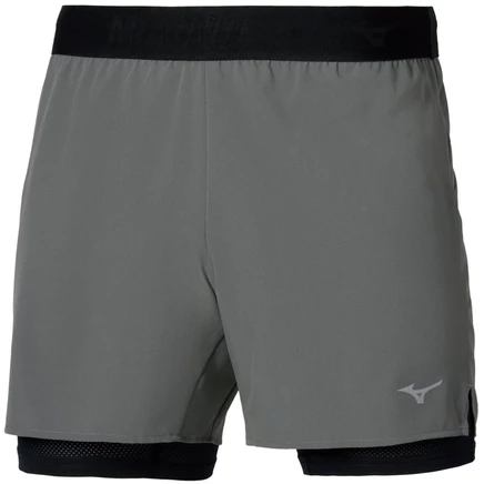 Мужские беговые шорты Mizuno Core 5.5″ 2‑в‑1, серые