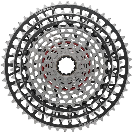 Кассета Sram XS-1299 T-Type 12-скор 10-52, черно-серебристая
