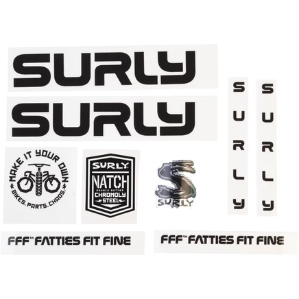 Наклейки Surly Intergalactic комплект, черные