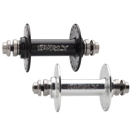 Передняя втулка Surly Ultra New 9×100 мм, черно-серебристая