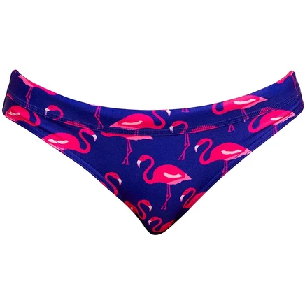 Женские трусы-бикини Funkita Sports Eco - синего цвета со сборками