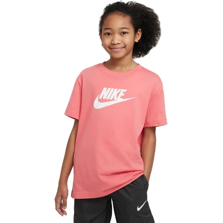 Спортивная футболка Nike Futura для больших детей - морской коралл/белый FD0928-894 розовый