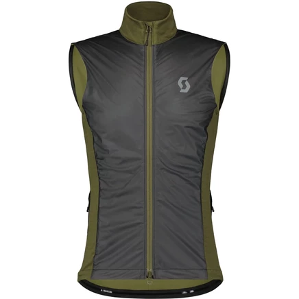 Мужская жилетка Scott Gravel Warm Merino, оливково-черная