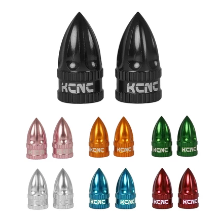 Колпачок клапана KCNC Presta (пара) - разные цвета: черный, красный, синий, зеленый, розовый, золотой, серебристый