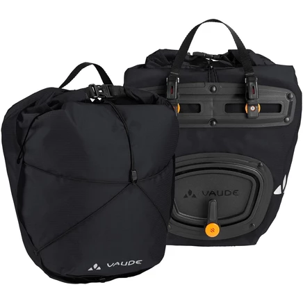 Передние велосумки Vaude Aqua Front Light, пара по 11 л (22 л), черные