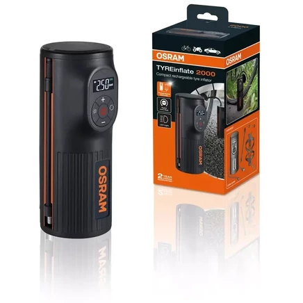 Насос Osram TYREinflate 2000 аккумуляторный для шин, черный