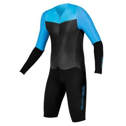 Мужской спортивный костюм Endura D2Z Encapsulator - hi-viz blue черный, синий