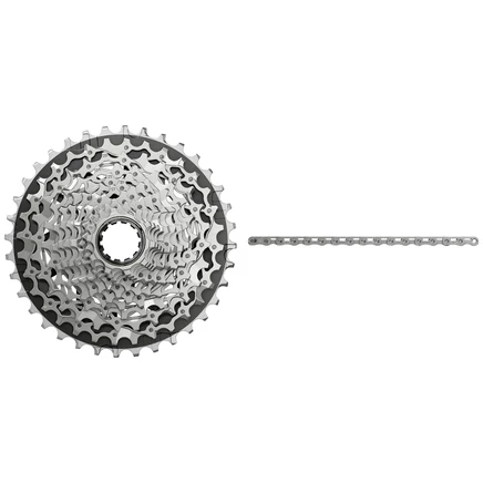Комплект кассеты и цепи Sram Force XG-1270, 12 скор., серебристый