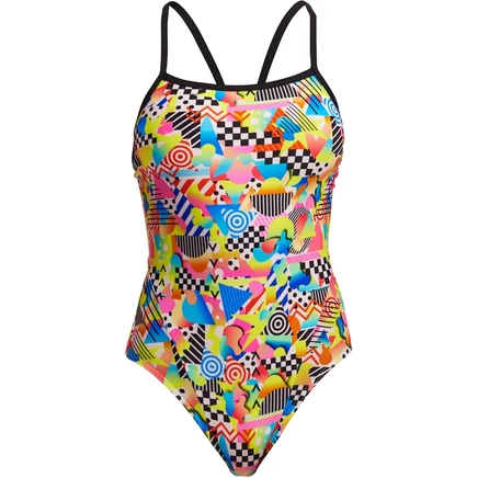 Женский купальник Funkita Eco One Piece Swimsuit с одним ремешком - Разноцветный мусорный бак