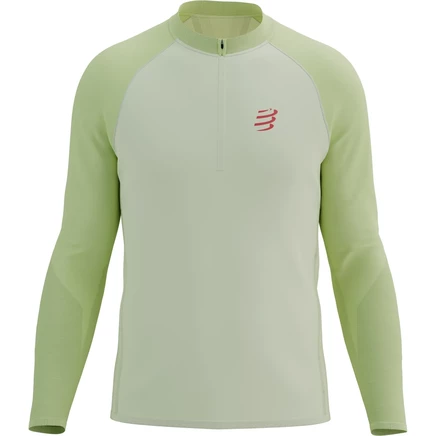 Мужской лонгслив Compressport Trail Half-Zip, зеленый