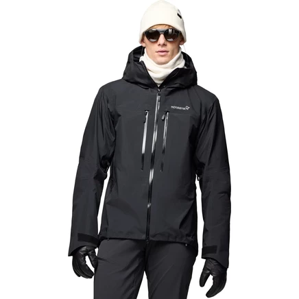 Мужская легкая куртка Norrona trollveggen Gore-Tex Pro - Caviar Black черный