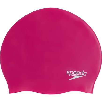 Простая формованная силиконовая шапочка Speedo - ярко-розовый розовый