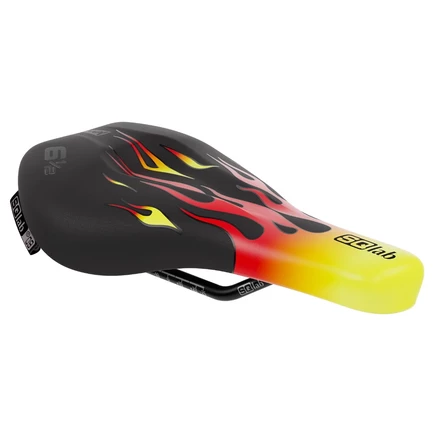 Детское седло SQlab 6½ Ergowave Flames, черно-желтое