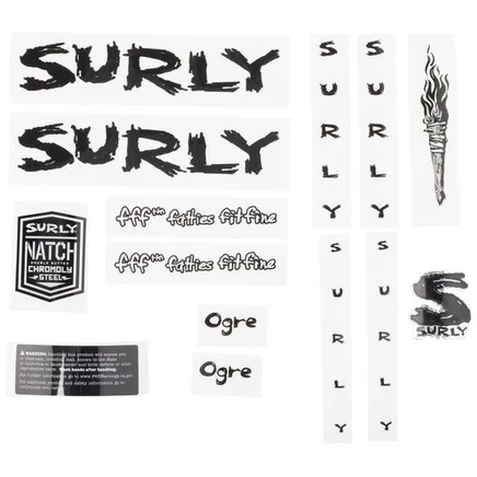 Наклейки Surly Ogre набор, черные
