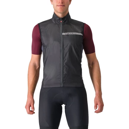 Мужская веложилетка Castelli Squadra Stretch, черно-серая