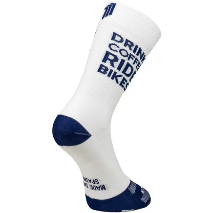 Велосипедные носки SPORCKS Drink Coffee, бело-голубые