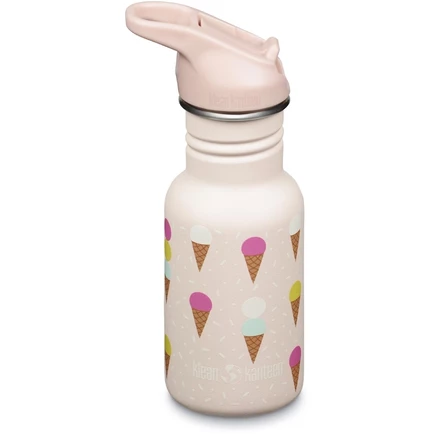 Бутылочка Klean Kanteen Kid Classic объемом 355 мл с откидной спортивной крышкой - розовое мороженое