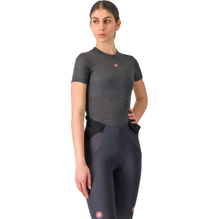 Женская термофутболка Castelli Medio с коротким рукавом, серая