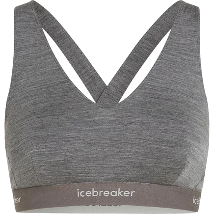 Женский бюстгальтер Icebreaker Merino 125 Cool-Lite™ Sprite Racerback - серый Gritstone Hthr