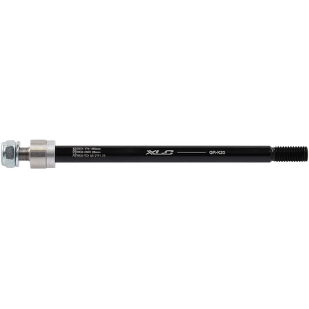 Сквозная ось XLC QR-K20 M12×1,75 174–180 мм, черная