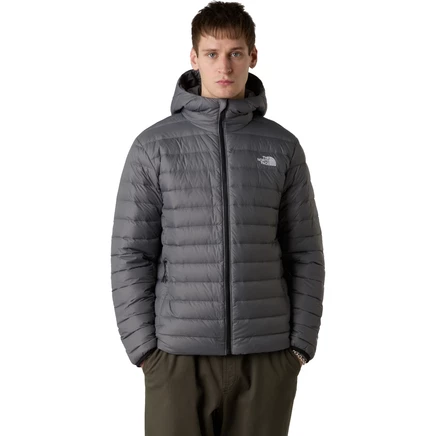 Мужская пуховка The North Face Classic Down, капюшон, серый
